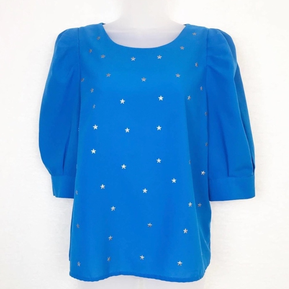 ⭐️ Petticoat Alley Macy’s Blouse Star Puff Sleeve ⭐️